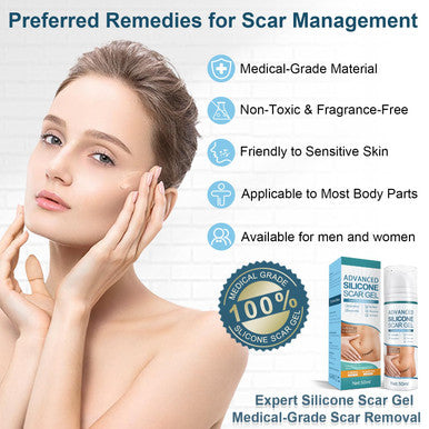 Advanced Scar Cream, Silicone Scar Gel, Treats Old And Scars, Reduces The Appearance Of Scars From, Body, Face, Stretch Marks, Surgical Scar, Keloids, Acne, Burns And More, 1.7 Oz