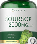 Carlyle Soursop Leaves 2000mg 160 Capsules Traditional Herb Non GMO Gluten Supplement