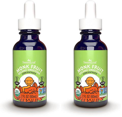 SweetLeaf Organic Monk Fruit Liquid Orange Passionfruit Flavored Sweetener, 2 Oz