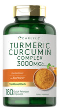 Carlyle Turmeric Curcumin With Black Pepper | 3000Mg 180 Capsules | Curcuminoids And Bioperine Supplement | Non-Gmo, Gluten Free
