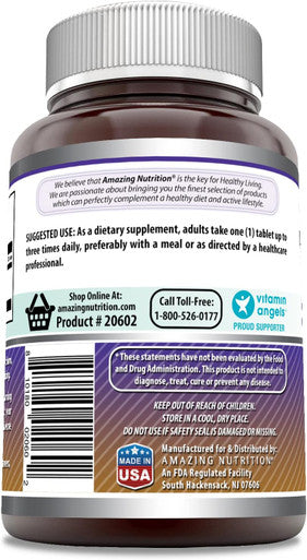 Amazing Nutrition Formulas L-Arginine 1000mg 120 Tablets Supplement | Best Amino Acid Supplement for Women & Men | Non-GMO | Gluten | Made in USA