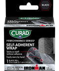 Curad IRONMAN Self-Adherent Athletic Wrap Official IRONMAN Medical Supplier Black 2 inches x 5 yards Compression Support for Sports Injuries Joint Stability and Muscle Recovery 3 Count