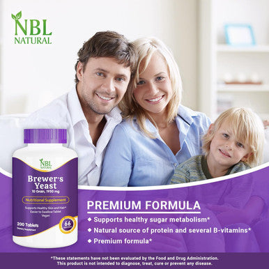 Nbl Natural NBL Natural Brewer's Yeast 650 mg 200 Tablets