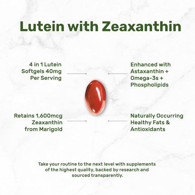 Deal Supplement Lutein and Zeaxanthin Supplements 40mg Per Serving | 300 Softgels Enhanced with Astaxanthin Omega-3s and Phospholipids Essential Eye Vitamins & Vision Health Support