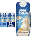 Pure Protein Vanilla Protein Shake, 30g Complete Protein, 12 Ct | Ready to Drink and Keto-Friendly, Vitamins A, C, D, and E plus Zinc to Support Immune Health, 11oz Bottles