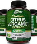 NutriFlair Citrus Bergamot 1200mg, 120 Capsules - 25:1 Citrus Bergamia - Essential Oil and Citrus Bioflavonoids Supplements - , Non-GMO Pills