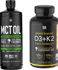 Sports Research Vitamin D3K2 5000Iu 60Ct Mct Oil C8 C10 C12 32Oz Bundle