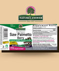 Nature'S Answer Saw Palmetto Berry Extract Herbal Supplement with Organic Alcohol 1-Fluid Ounce | Supports Prostate Health | Minimize Hair Loss | Maintains Healthy Bladder