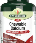 Natures Aid Chewable Calcium 400 mg with Vitamin D3 60 Tablets (for the Maintenance of Normal Bones and Teeth Vegan Society Approved Made in the UK)