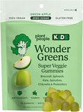 Plant People WonderGreens Kids Super Veggie Gummies SugarFree AllergenFree Multivitamin for Picky Eaters with Probiotics Tummy and Immune Support Green Apple Flavor (30 Count)