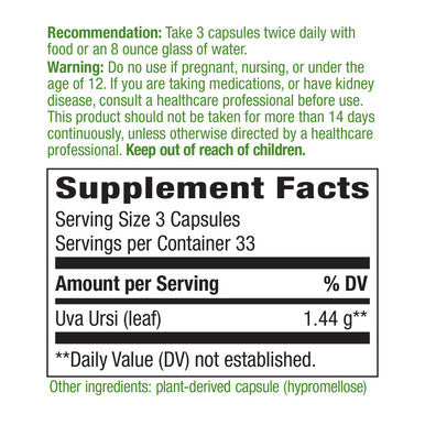 Nature'S Way Uva Ursi 1440 Mg Per Serving 100 Capsules