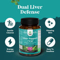 Natures Craft Liver Support Supplement with NAC - Herbal Liver Supplement with N Acetyl Cysteine Silymarin Milk Thistle Extract Dandelion Root Artichoke Extract Choline Bitartrate and Berberine for Liver Cleanse