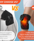 Edifolly Knee Massager With Heat And Vibration Massage For Pain Heating Pad For Knee Heated Knee Wrap Portable 2 Pack