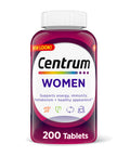 Centrum Multivitamin Tablet For Women Multivitamin/Multimineral Supplement With Iron Vitamin D3 B Vitamins And Antioxidant Vitamins C And E Gluten Free Non-Gmo Ingredients - 200 Count