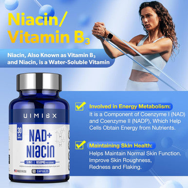 Nad+ Supplement 1000Mg & Niacin(Vitamin B3) 500Mg, Nad Plus Boosting Supplement For Woman And Man, Nicotinamide Riboside (Nr) Supports Anti-Aging, Energy, Brain, Muscle, Non-Gmo, Gluten-Free,73