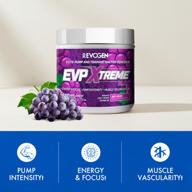 Evogen EVP 3D - Stim Free Pre Workout Powder for Men & Women | Sugar Free Non Stim Preworkout with Beta Alanine and Creatine for Energy & Pump | Juicy Grape | 40 Servings