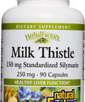 HerbalFactors by Natural Factors Milk Thistle 250 mg Promotes Healthy Liver Function with Dandelion and Turmeric 90 Capsules 90 Servings