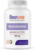 Benfotiamine 300mg (60 Vegetarian Capsules) No Stearates - No Silicon Dioxide - Vegan - Non GMO - Gluten Free