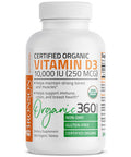 Bronson Vitamin D3 10,000 Iu (250 Mcg) Immune Support, Healthy Muscle Function & Bone Health, High Potency Organic Non-Gmo Vitamin D Supplement, 360 Tablets
