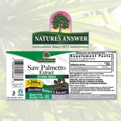 Nature'S Answer Alcohol- Saw Palmetto Berry Extract 1-Fluid Ounce | Prostate Support | Natural Urinary Health | Promotes Hair Growth