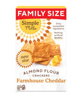 Simple Mills Farmhouse Cheddar Almond Flour Crackers, Gluten Free Crackers Made with Real Cheese and Wholesome Blend of Almonds, Sunflower Seeds, and Flaxseeds, Family Size, 1 Pack, 7 oz