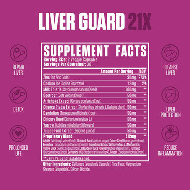 EPN Supplements Liver Guard 21X | #1 Rated Liver Detox, Repair & Cleanse Supplement W/Milk Thistle, Artichoke, Dandelion + More | 100% Natural For Men & Women | Liver Support, Care + Improve Function - 60 Capsules