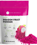 Kate Naturals Dragon Fruit Powder For Baking & Drink (4Oz). Vegan Gluten Dried Dragon Fruit Pink Pitaya Powder For Dragon Fruit Syrup. Dragonfruit Pitaya Powder For Smoothie & Food Coloring
