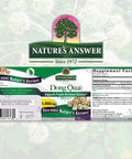 Nature's Answer Dong Quai Root Herb Supplement Vegetarian Capsules 90 Capsules
