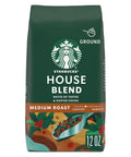 Starbucks Ground Coffee, Medium Roast Coffee, House Blend, 100% Arabica, 1 bag (18 oz)