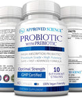Approved ScienceProbiotics with Prebiotics 10Strand Vegan Probiotic 3 Bottles