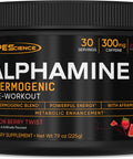 Pescience Alphamine Thermogenic Pre Workout Fat Burner Pre Workout Energy Powder With L-Carnitine Sour Green Apple 60 Scoops