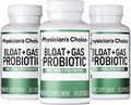 Physician'S Choice Bloat & Gas Probiotic 5-in-1 Proactive Support + Daily Digestion & Gut Health - Herbals Digestive Enzymes Post & Prebiotics - Gas Relief for Adults - Women & Men - 30ct 3-Pack