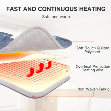 Heating Pad For Neck And Shoulders And Back, 2Lb Weighted Neck Heating Pad For Back Pain Relief, Shoulder Heating Pad With 6 Heat Settings, 4 Timer Auto-Off, Christmas Gifts For Women Men Mom Dad