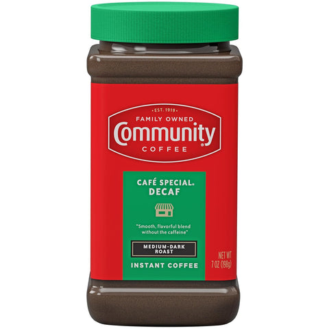 Community Coffee Breakfast Blend Instant Coffee, Medium Roast, 7 oz Jar (Pack of 4)