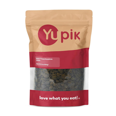 Yupik Raw Styrian Pumpkin Seeds 16 oz (1 lb), Unsalted, Shell-Free, Rich in Protein, Iron & Fiber, Non-GMO, Gluten-Free, Vegan, Kosher