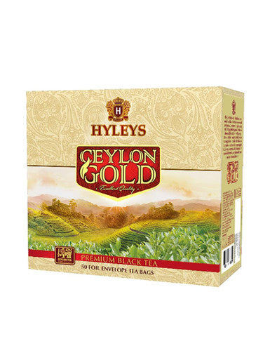 Hyleys Ceylon Gold Premium Black Tea - 50 Tea Bags (Gmo Gluten Dairy Sugar And 100% Natural)