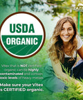 Zazzee Usda Organic Vitex, 500 Mg Strength, 120 Vegan Capsules, 4 Month Supply, Standardized And Concentrated 4X Extract, Whole