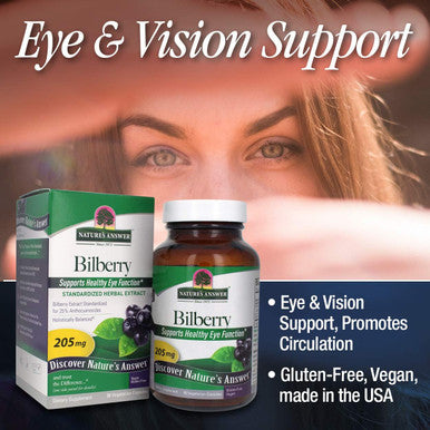 Nature'S Answer Bilberry Standardized Capsules 90 Count | Eye & Vision Support | Promotes Circulation