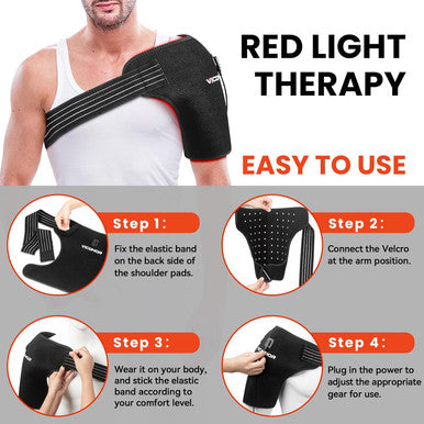 Red Light Therapy Shoulder Shoulder Heating Pad,Infrared Light Therapy For Body,Shoulder Brace 660Nm&850Nm Red Light Heated Shoulder Wrap