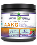Amazing Formulas Aakg 500 Grams (1.1 Lb) Powder Supplement | Arginine Alpha-Ketoglutarate | Wild Berry Flavor | 87 Servings | Non-Gmo | Gluten Free