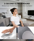 Mustools 2-In-1 Neck & Lumbar Massager Pillow With Heat For Office Chair 3D Rotating Massage Nodes Memory Foam Back Support For Posture Correction Pain Relief & Relaxation At Home Office Travel
