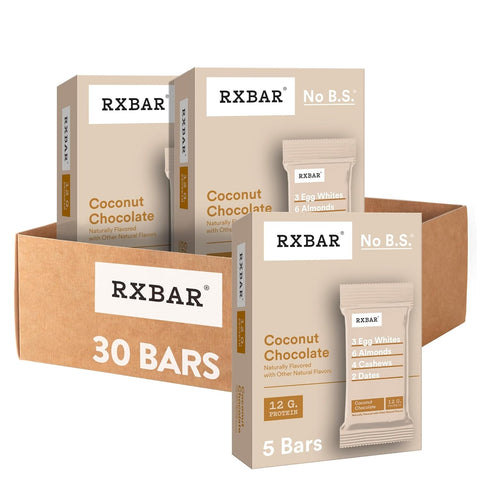 RXBAR Protein Bars, Protein Snack, Snack Bars, Coconut Chocolate, 22oz Box (12 Count)