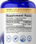 Carlyle Vitamin B6 100Mg | 500 Tablets | Vegetarian, Non-Gmo, Gluten Free