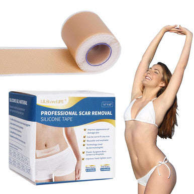Silicone Scar Sheets, Silicone Scar Tape Roll (60 X1.6 ), Professional Scars Removal Treatment, Scar Silicone Strips, Reusable Silicone Scar Strips Type For Keloid, C-Section, Surgery, Keloid, Acne