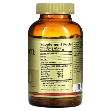 Solgar Flaxseed Oil 1250 Mg 170 Softgel