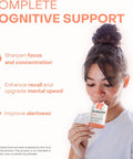 Healthycell Focus & Recall Daily Liquid Brain Supplement For Focus & Memory - Nootropics Supplement For Concentration & Alertness With L-Theanine Omega-3 & Taurine - 14 Gel Packs