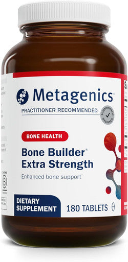 Metagenics Bone Builder Extra Strength - Calcium Supplement Supports Bone Health - High Calcium Content for Bone Health - with Phosphorus - Gluten- & Non-GMO - 180 Tablets - 60 Servings