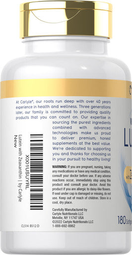 Carlyle Lutein And Zeaxanthin 40 Mg | 180 Softgels | Eye Health Vitamins | Non-Gmo & Gluten Free Supplement