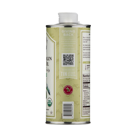 La Tourangelle, Organic Extra Virgin Olive Oil, Cold-Pressed, Smooth & Fruity, Early Harvest for High Antioxidants From Spain, 25.4 Fl Oz