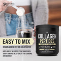 Sports Research Collagen Powder Supplement Vital for Healthy Joints Bones Nails Hydrolyzed Protein Peptides Great Keto Friendly Nutrition for Men Women Mix in Drinks Vanilla 16.9 Oz